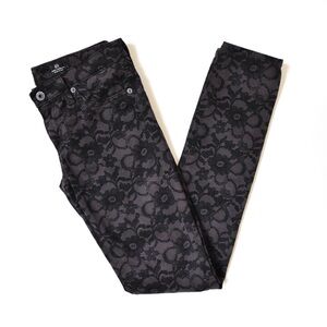 AG Adriano Goldschmied The Legging Super Skinny Velvet Lace